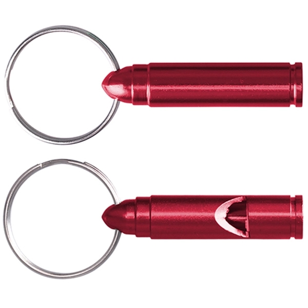 Bullet Shaped Whistle with Key Ring - Image 6