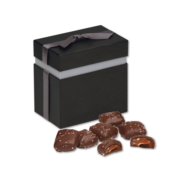 Chocolate Sea Salt Caramels in Elegant Treats Gift Box - Image 2