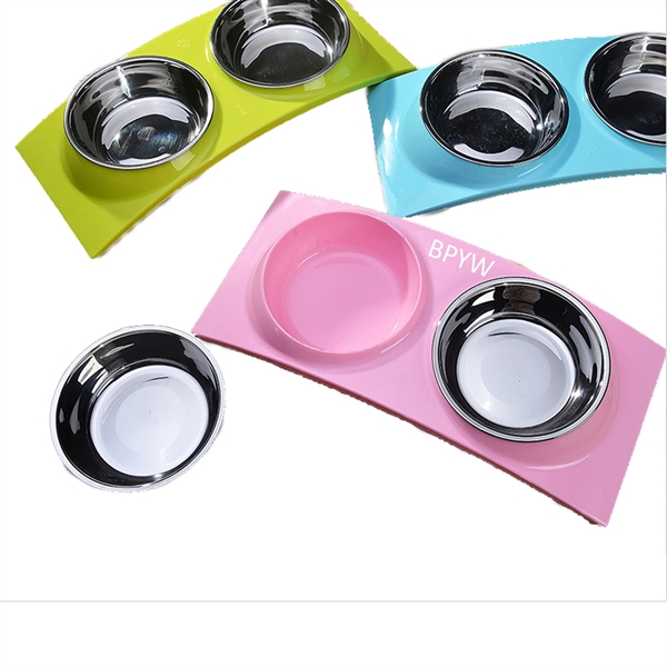 Camber Shaped Double Pet Bowls - Image 2