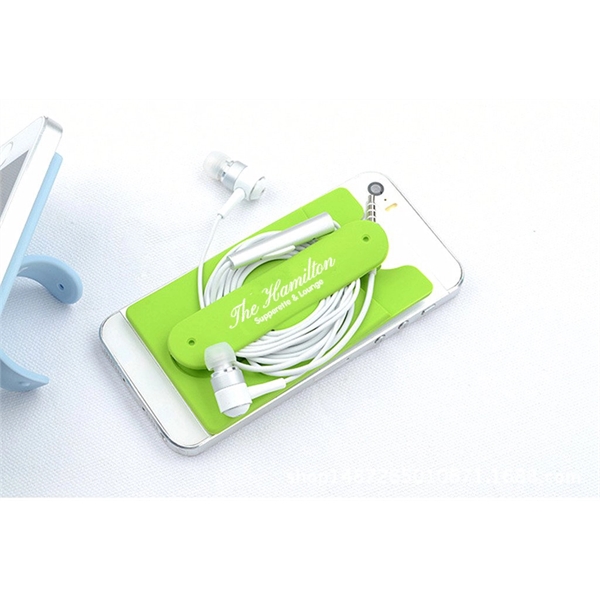 Silicon Cards Holder with Cell Phone Stand - Image 3