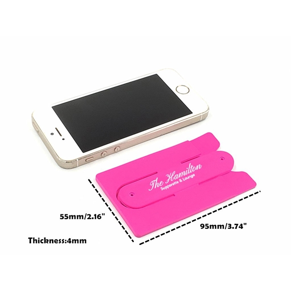 Silicon Cards Holder with Cell Phone Stand - Image 4