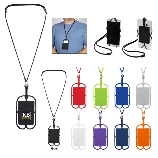 Silicone Card Sleeve with Lanyard