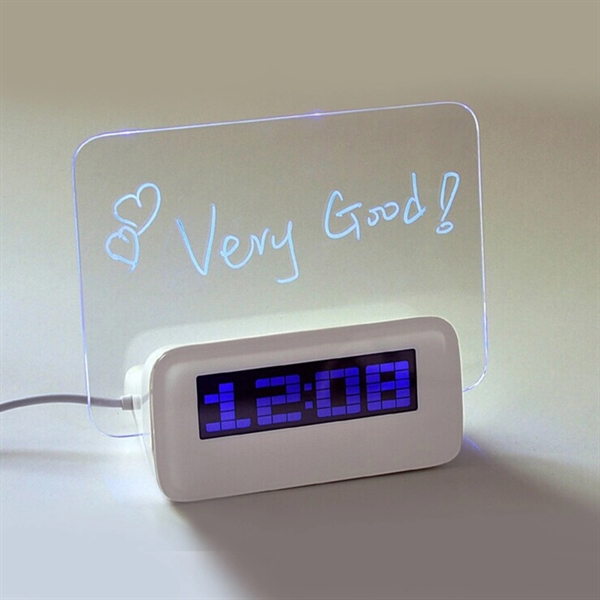 5 1/2" LED Memo Board with Clock Calendar Temperature - Image 2