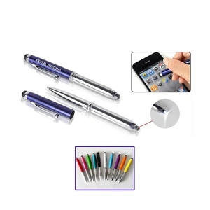 Metal Stylus Pen With LED Light Three In One Design