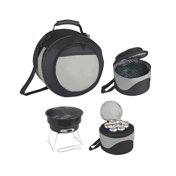 Portable Foldable BBQ Grill And Cooler Kit - Image 2