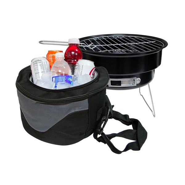 Portable Foldable BBQ Grill And Cooler Kit - Image 3