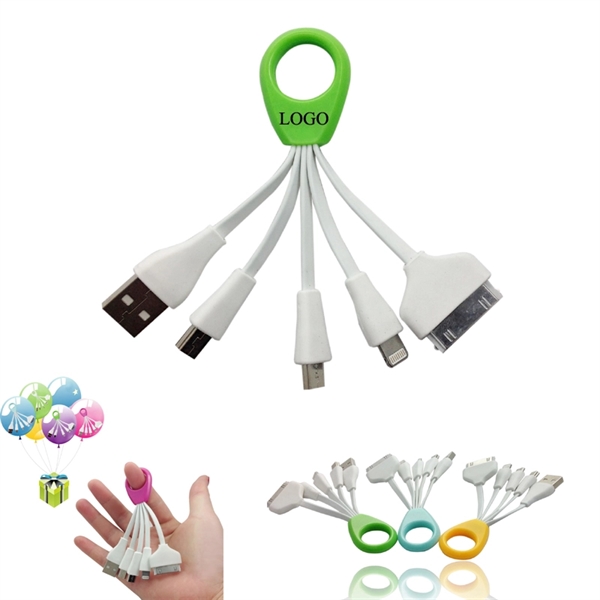 4 In One Multi USB Phone Cable With Key Ring - Image 1