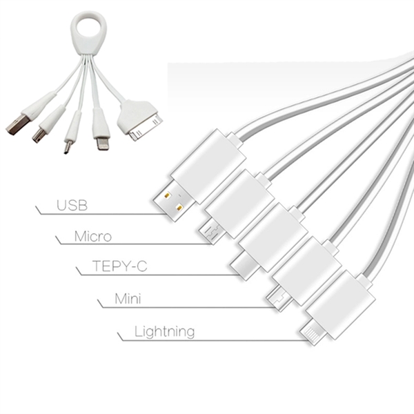 4 In One Multi USB Phone Cable With Key Ring - Image 2