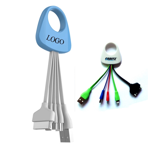 4 In One Multi USB Phone Cable With Key Holder - Image 2