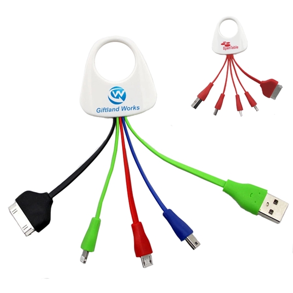 4 In One Multi USB Phone Cable With Key Holder - Image 1