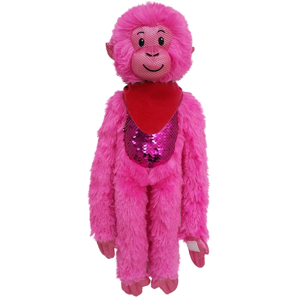 21" Hot Pink Spider Monkey with Sequins - Image 3