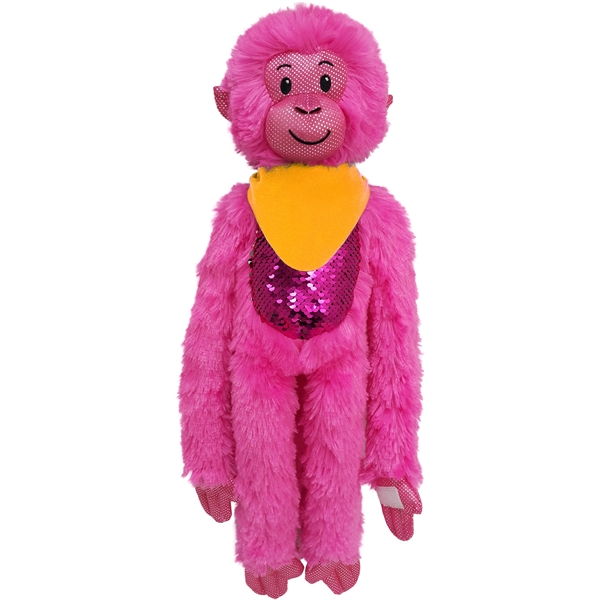 21" Hot Pink Spider Monkey with Sequins - Image 4