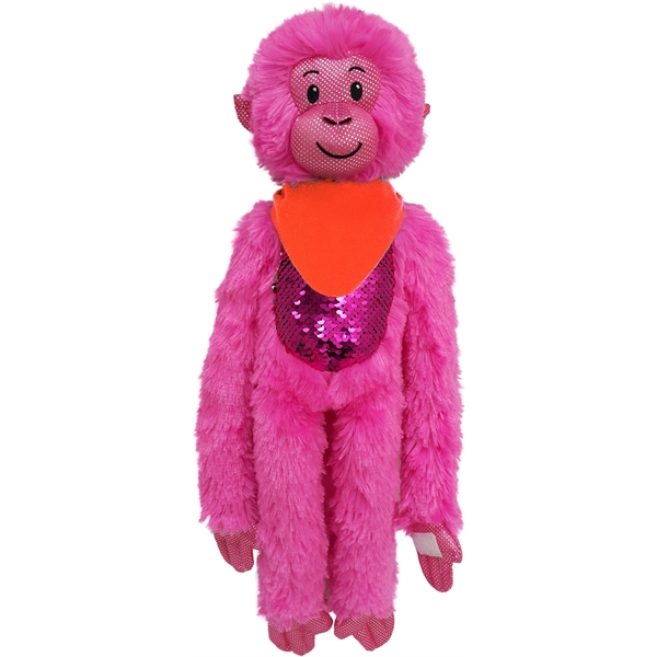 21" Hot Pink Spider Monkey with Sequins - Image 5