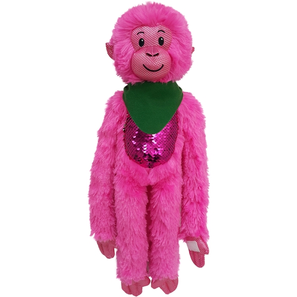 21" Hot Pink Spider Monkey with Sequins - Image 6