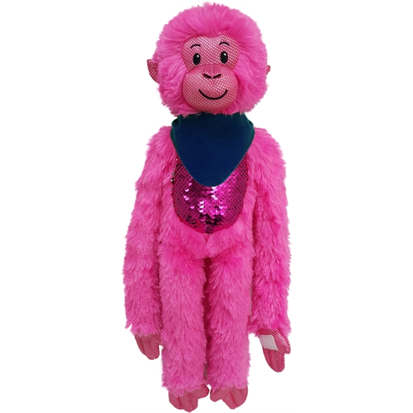 21" Hot Pink Spider Monkey with Sequins - Image 7