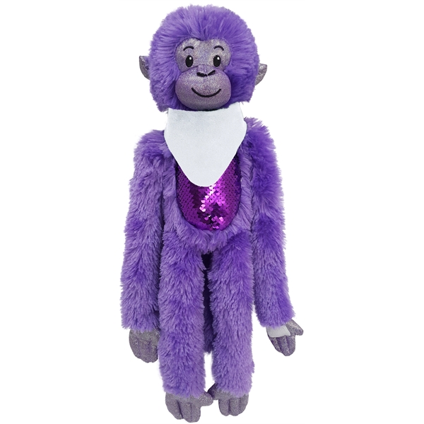 21" Purple Spider Monkey with Sequins - Image 2