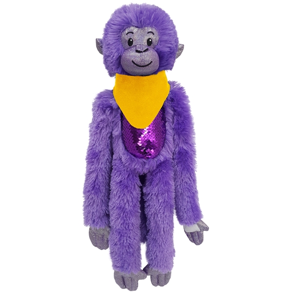 21" Purple Spider Monkey with Sequins - Image 4