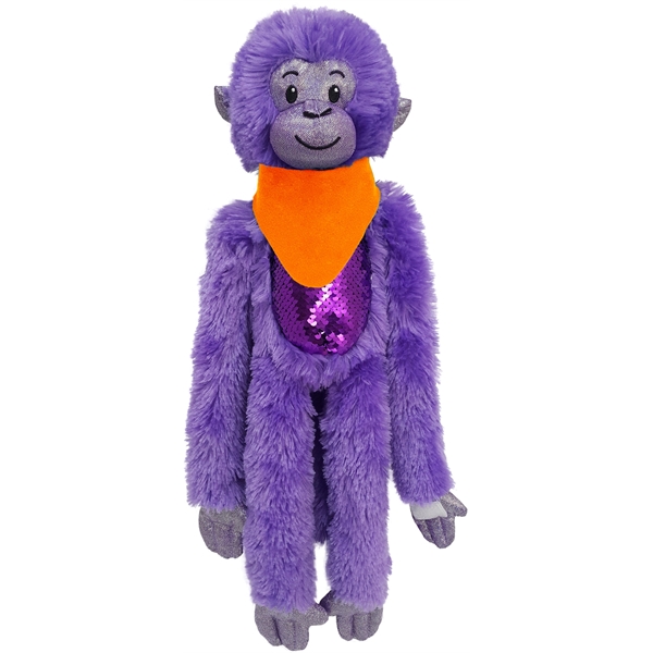 21" Purple Spider Monkey with Sequins - Image 5