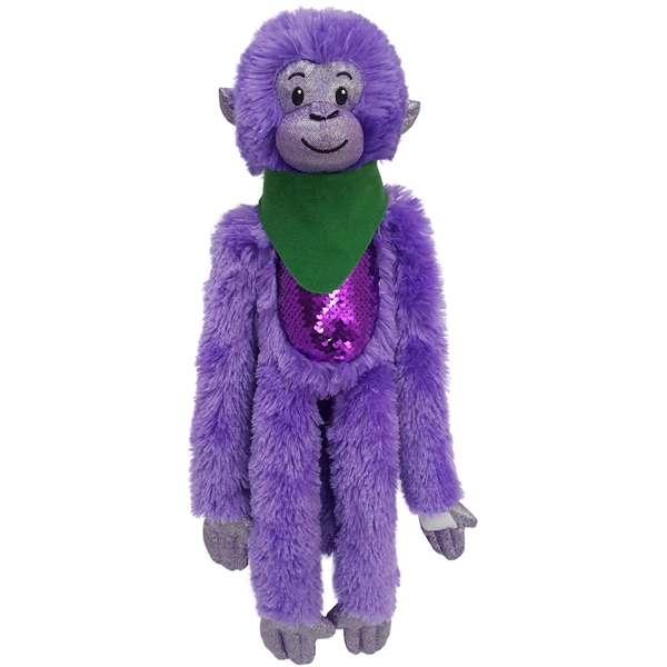 21" Purple Spider Monkey with Sequins - Image 6