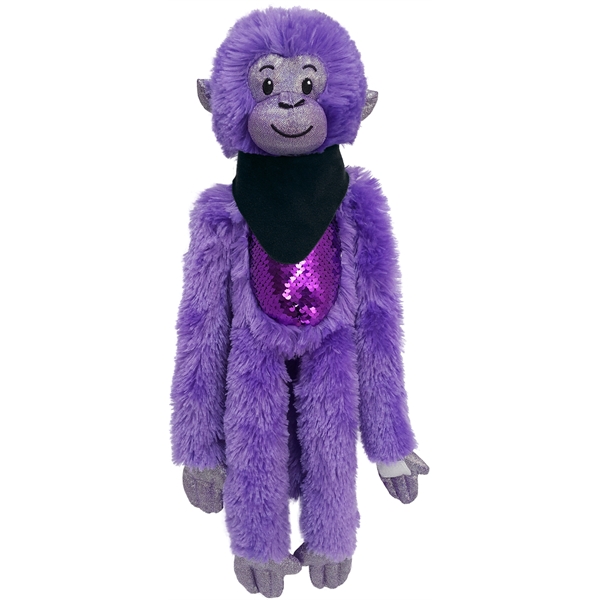 21" Purple Spider Monkey with Sequins - Image 8