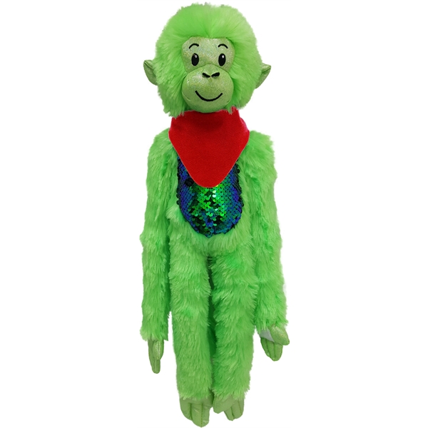 21" Green Spider Monkey with Sequins - Image 3