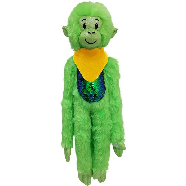 21" Green Spider Monkey with Sequins - Image 4