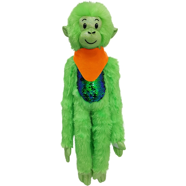 21" Green Spider Monkey with Sequins - Image 5