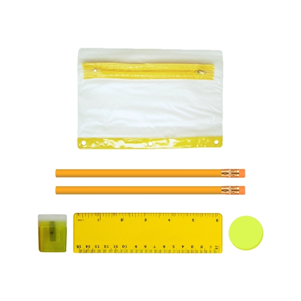 School Kit - Eco Pencils - Sharpener - Ruler - Round Eraser - Image 3