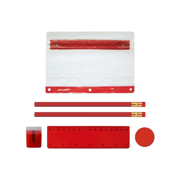 School Kit - Eco Pencils - Sharpener - Ruler - Round Eraser - Image 5
