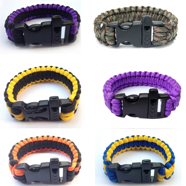 Paracord Bracelet With Whistle Buckle - Image 2