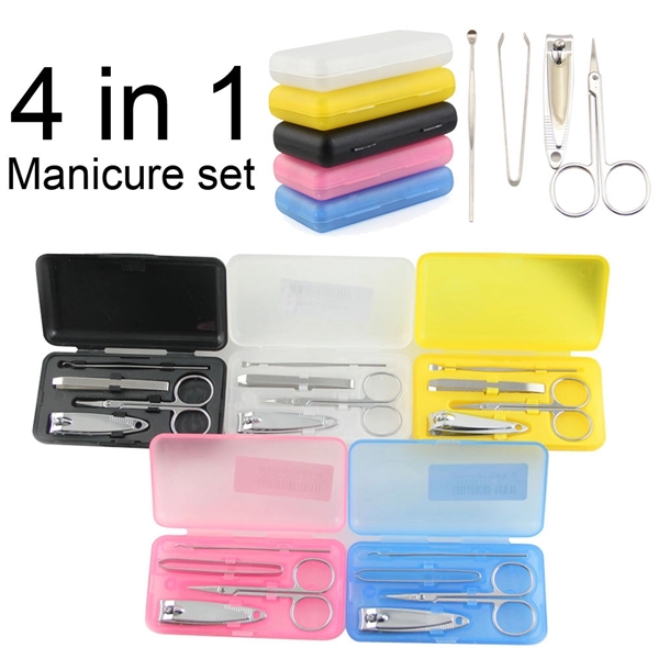 Manicure Set With Plastic Case 4 Pieces - Image 3