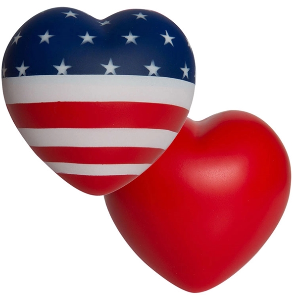 Flag Heart Squeezies® Stress Reliever - Image 1