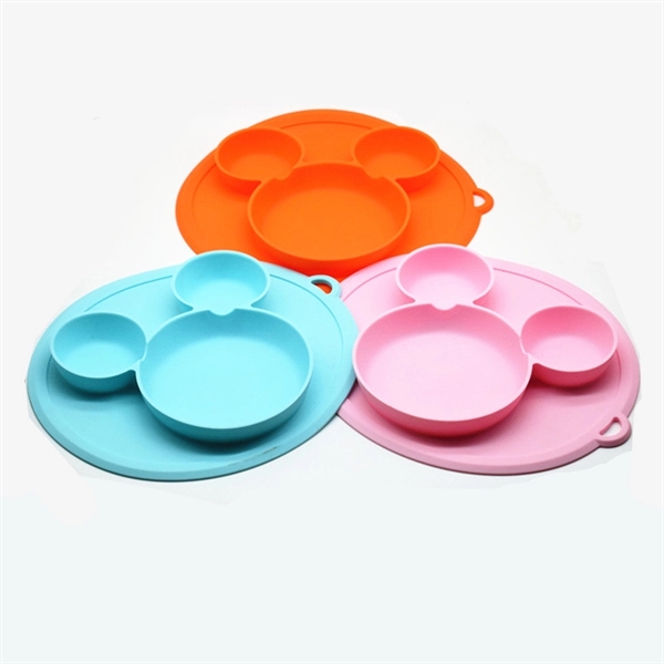 Adsorbable Baby Silicone Plate Bowl - Image 1