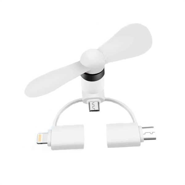 USB Mini fan with 3 in one connector with USB Type C - Image 5