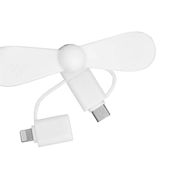 USB Mini fan with 3 in one connector with USB Type C - Image 6