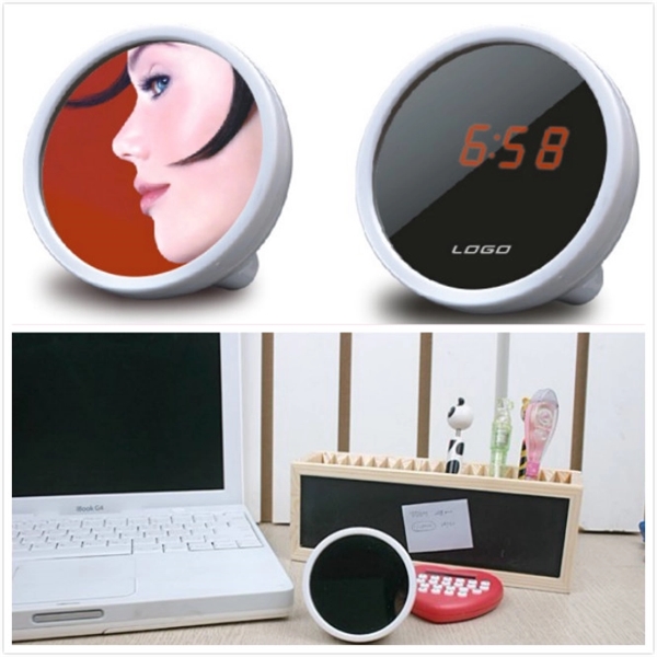 3" Digital LED Mirror Alarm Clock - Image 1