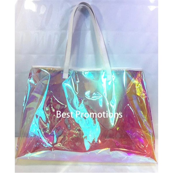 Holographic Shopping Travel Beach Tote Bag - Image 1