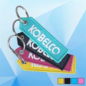 4'' x 1'' Fabric Embroidered Key Ring