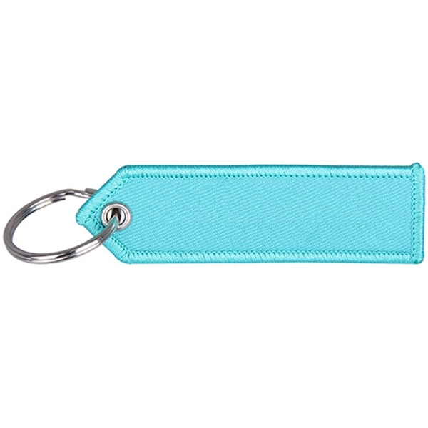 4'' x 1'' Fabric Embroidered Key Ring - Image 2