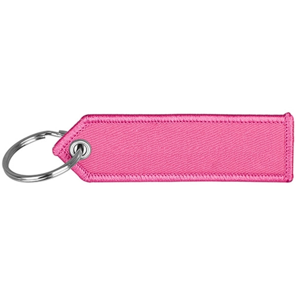 4'' x 1'' Fabric Embroidered Key Ring - Image 4