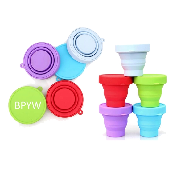 Promotional Outdoor travel silicone folding cup - Image 1