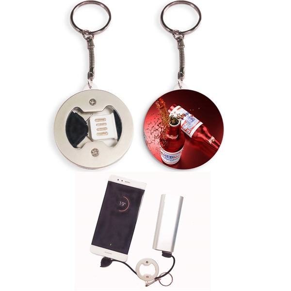 Bottle Opener Keychain USB Charger Cable - Image 4