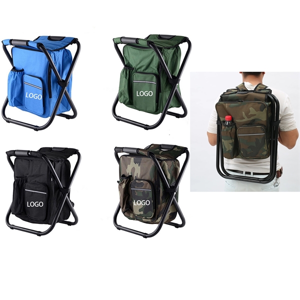 Portable Camping Folding Cooler Chair Backpack - Image 2