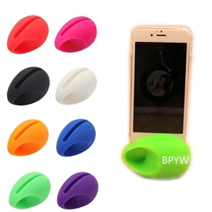 Egg shaped silicone phone stand speaker