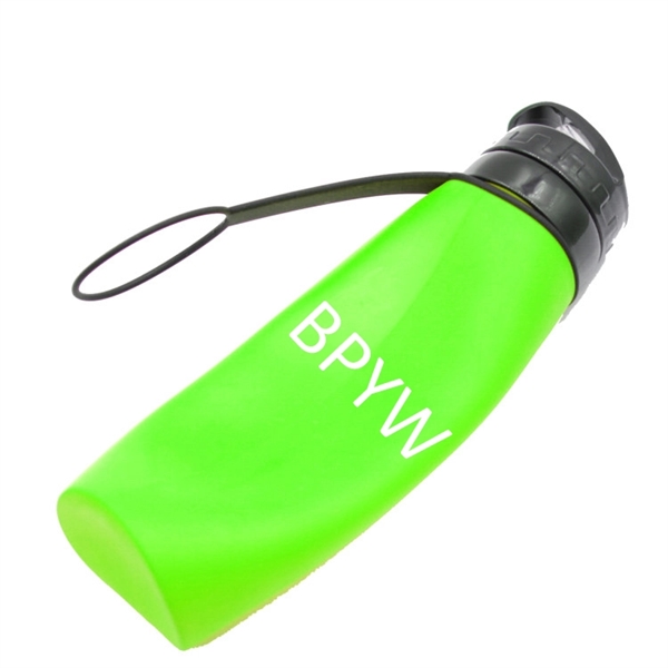 Silicone Outdoor collapsible folding sport water bottle - Image 4