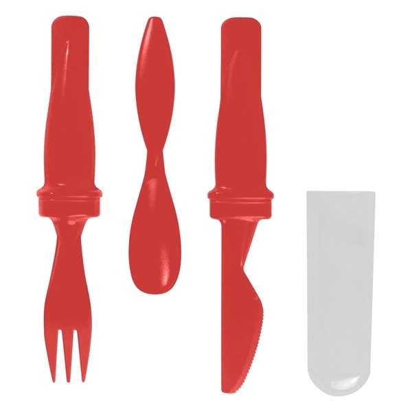 3-in1 Travel tableware Set Of Knife, Fork And Spoon - Image 1