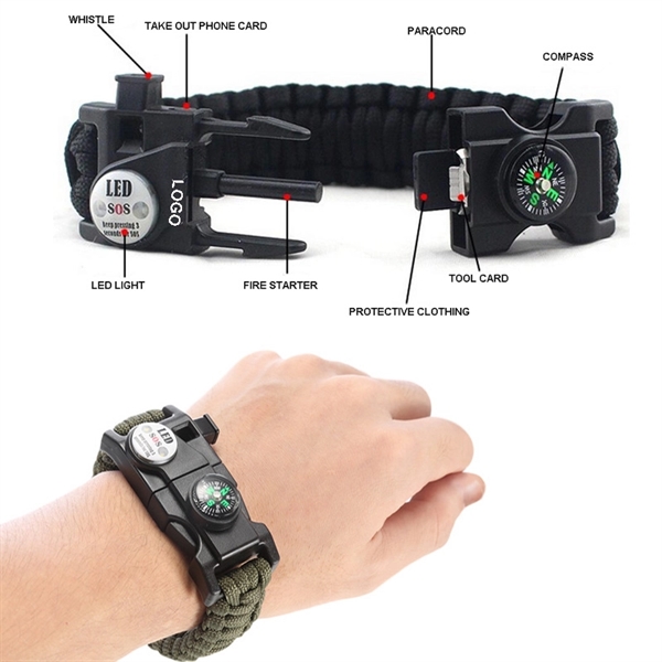 Survival Paracord Bracelet - Image 1