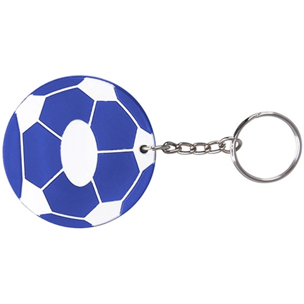 2'' Dia. Soccer Football Key Ring w/ Bottle Opener - Image 2