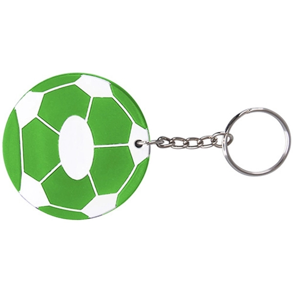 2'' Dia. Soccer Football Key Ring w/ Bottle Opener - Image 3