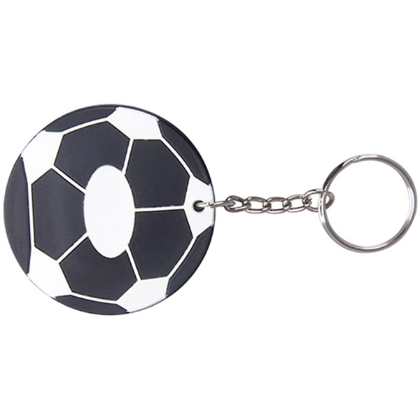 2'' Dia. Soccer Football Key Ring w/ Bottle Opener - Image 4